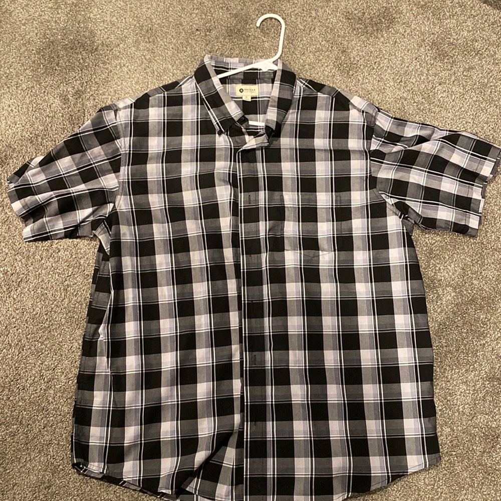 Haggar Mens XL short sleeve casual shirt